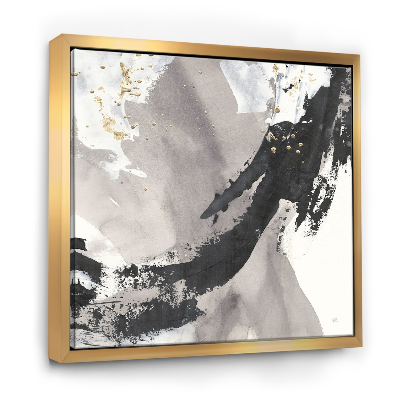 Designart - Glam Painted Arcs III - Transitional Framed Canvas